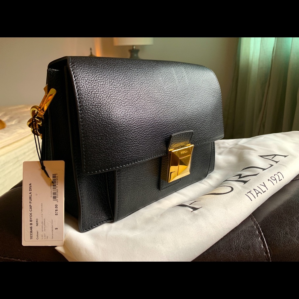 FURLA Small Diva Leather Shoulder Bag